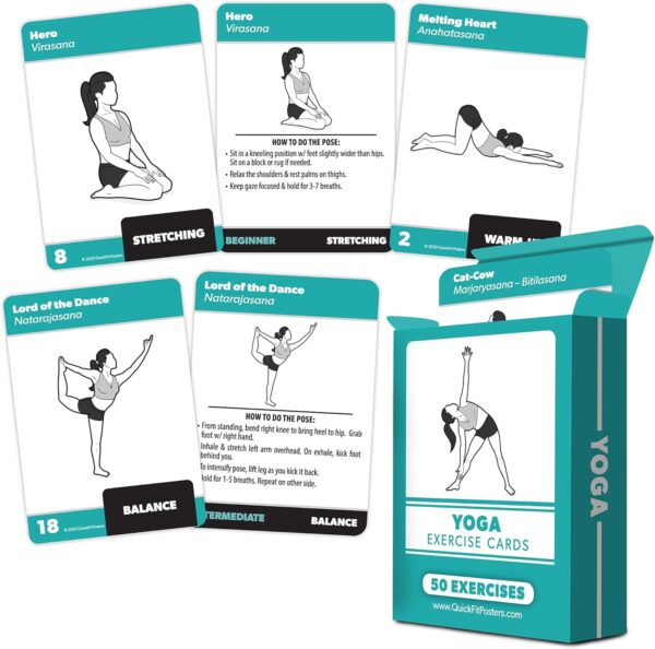 Palace Learning Yoga Pose Exercise Cards - Yoga Positio... - Image 2