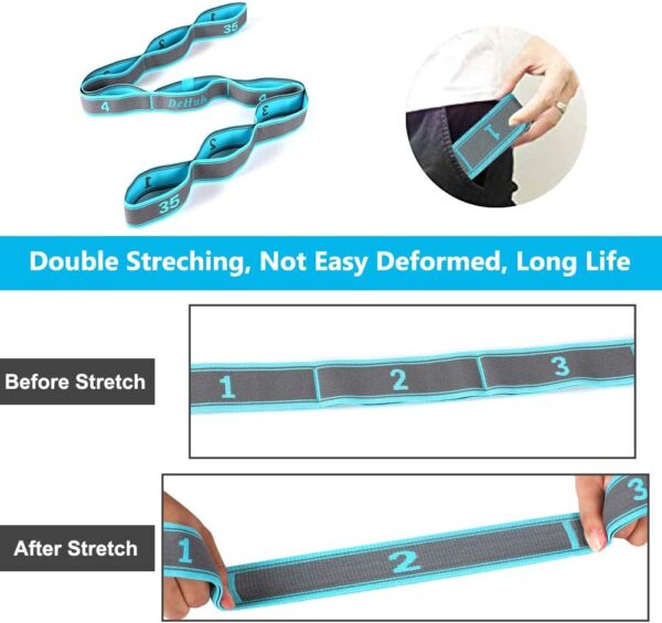 Stretch Strap, Elastic Yoga Stretching Strap, Multi-Loo... - Image 4