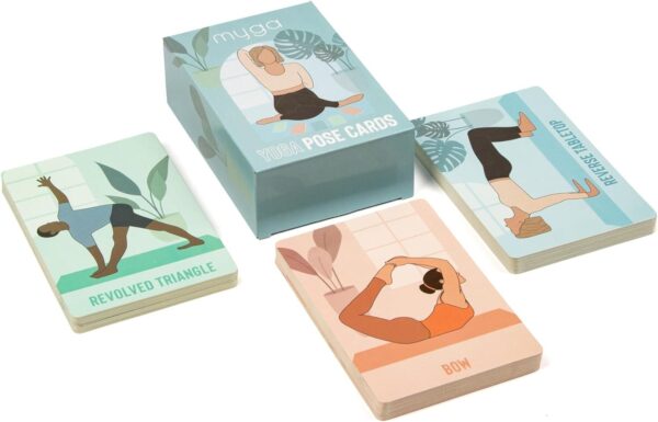 Myga Yoga Pose Cards - 70 Exercise Cards for Yoga, Fitn... - Image 2