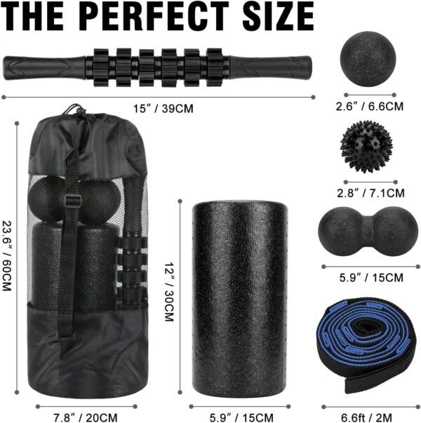 Foam Roller Set - High Density Back Roller, Muscle Roll... - Image 3