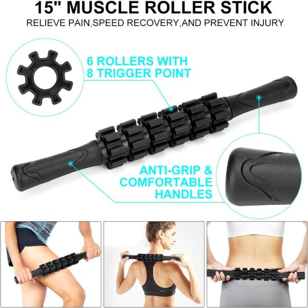 Foam Roller Set - High Density Back Roller, Muscle Roll... - Image 5