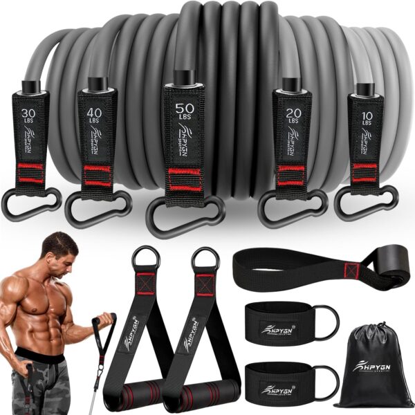 Resistance Bands, Exercise Bands with Handles, Fitness ... - Image 2