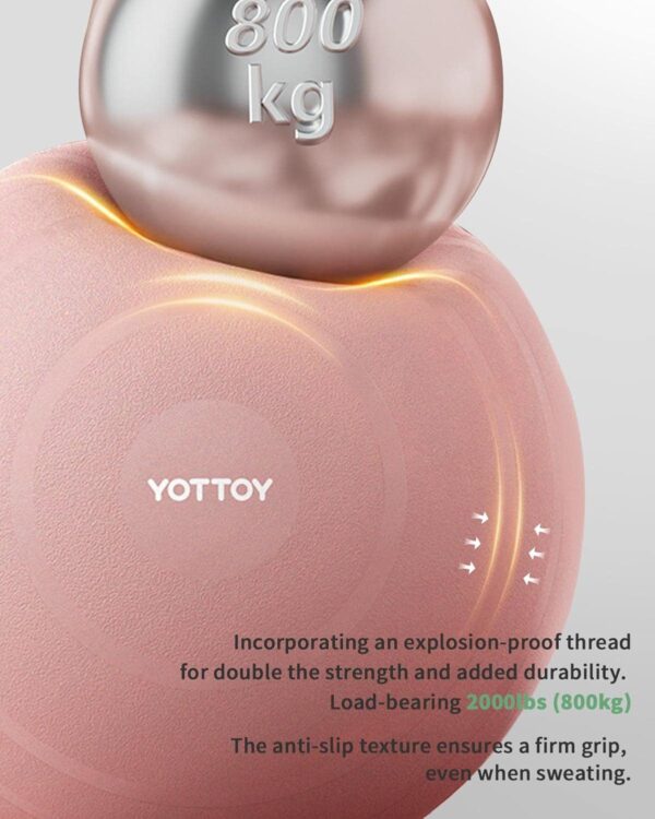 YOTTOY Anti-Burst Exercise Ball for Working Out, Yoga B... - Image 5