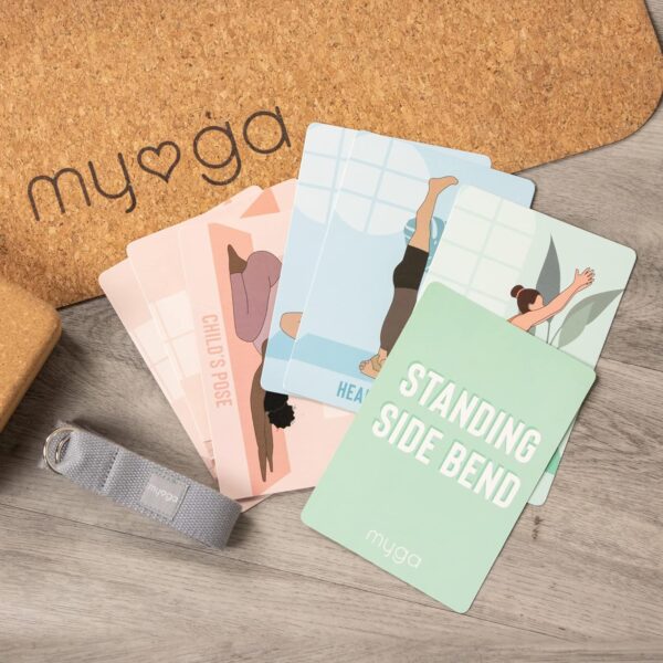 Myga Yoga Pose Cards - 70 Exercise Cards for Yoga, Fitn... - Image 4