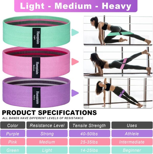 Resistance Bands for Working Out, 3 Levels Exercise Ban... - Image 3