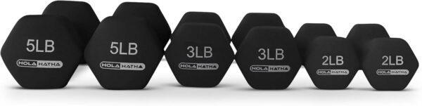 HolaHatha 2, 3, 5, 8, and 10 Pound Neoprene Dumbbell Fr... - Image 7