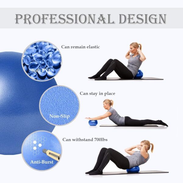 Small Pilates Ball, Therapy Ball, Mini Workout Ball, Co... - Image 4