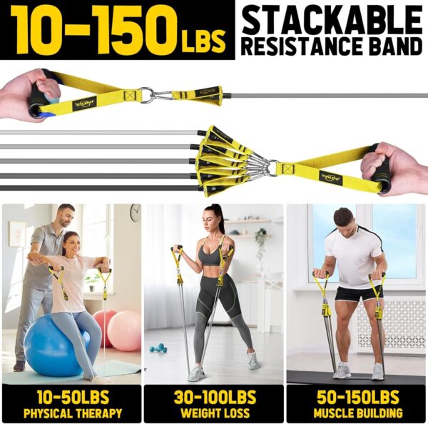 WALITO Resistance Bands Set - Exercise Bands with Handl... - Image 5