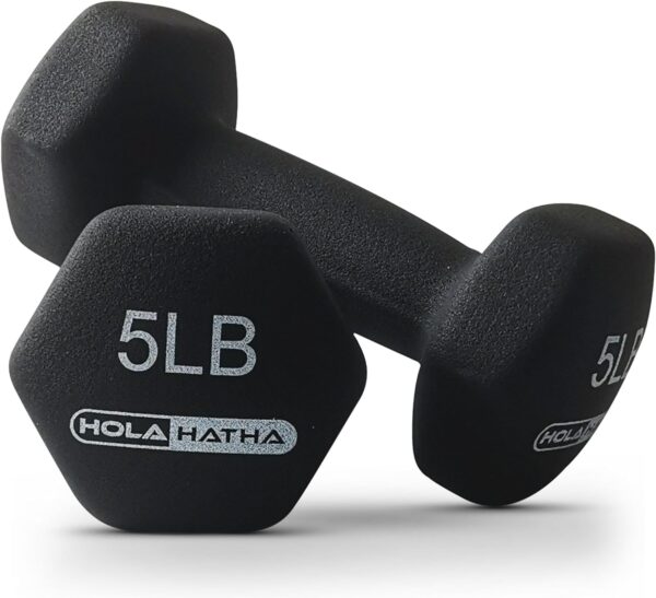 HolaHatha 2, 3, 5, 8, and 10 Pound Neoprene Dumbbell Fr... - Image 10