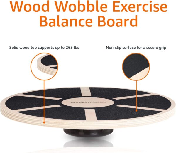 Amazon Basics Wood Wobble Balance Trainer Board - Image 5