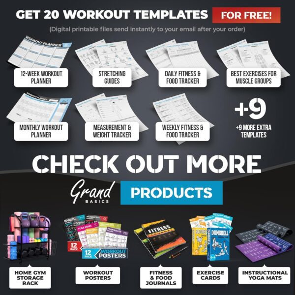 [12-PACK] Laminated Large Workout Poster Set - Perfect ... - Image 7